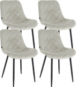 Set van 4 stoelen Springs fluweel