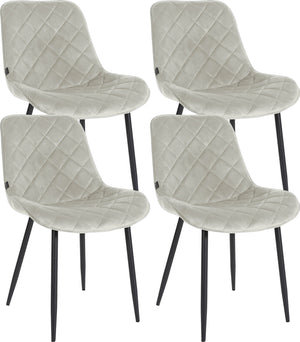 Set van 4 stoelen Springs fluweel