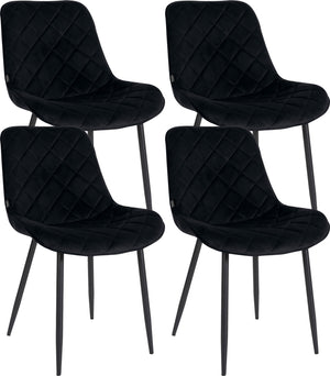 Set van 4 stoelen Springs fluweel