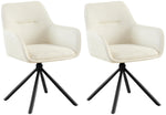 Set van 2 stoelen Tipton met stoffen bekleding