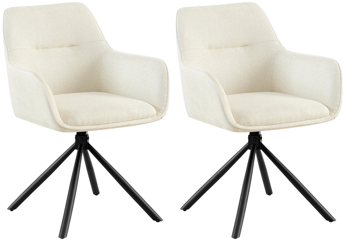 Set van 2 stoelen Tipton met stoffen bekleding