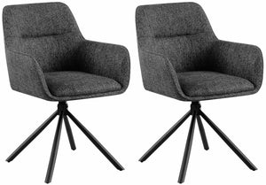 Set van 2 stoelen Tipton met stoffen bekleding
