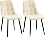 Set van 2 eetkamerstoelen Gifford met fluwelen bekleding