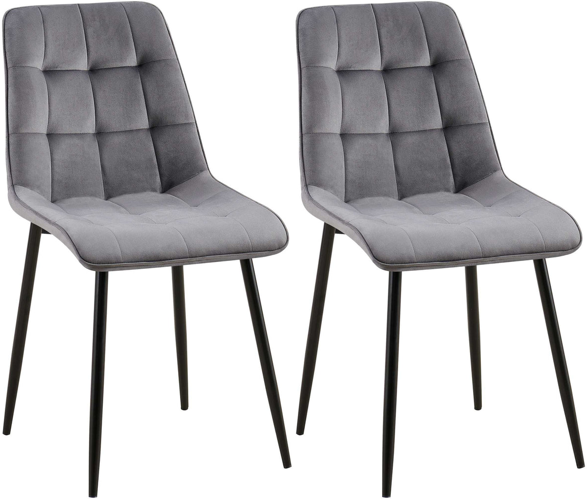 Set van 2 eetkamerstoelen Gifford met fluwelen bekleding