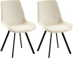 Set van 2 eetkamerstoelen Lewes met fluwelen bekleding