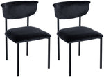 Set van 2 eetkamerstoelen Gambell met fluwelen bekleding