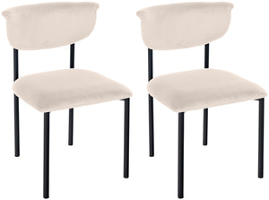 Set van 2 eetkamerstoelen Gambell met fluwelen bekleding