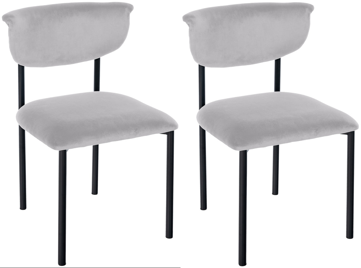 Set van 2 eetkamerstoelen Gambell met fluwelen bekleding
