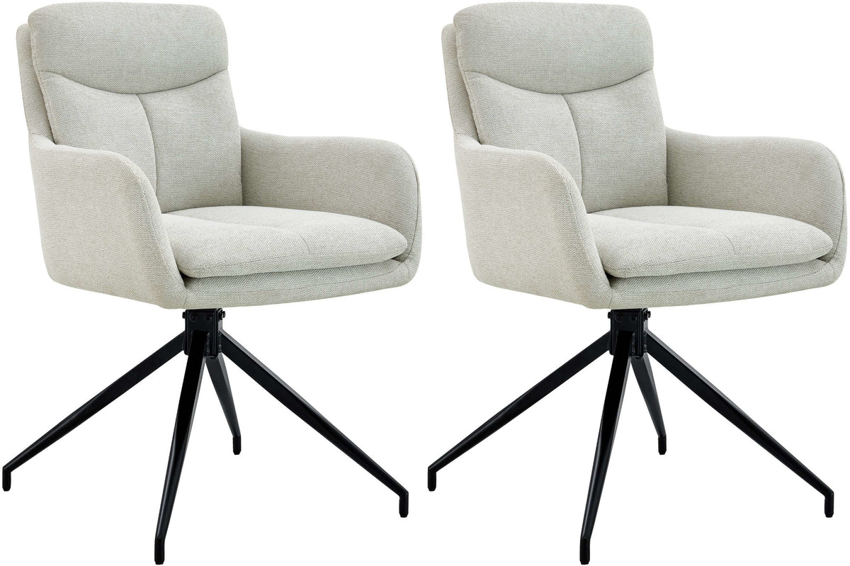 Set van 2 eetkamerstoelen Somers met stoffen bekleding