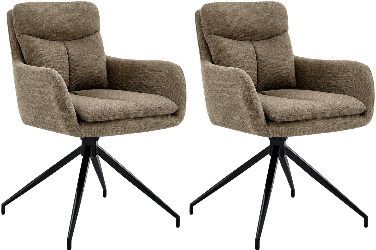 Set van 2 eetkamerstoelen Somers met stoffen bekleding
