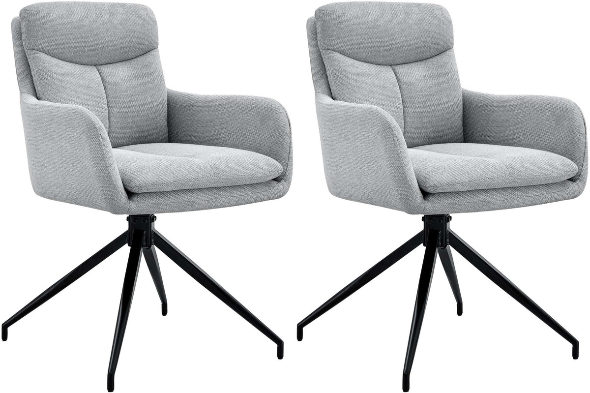 Set van 2 eetkamerstoelen Somers met stoffen bekleding
