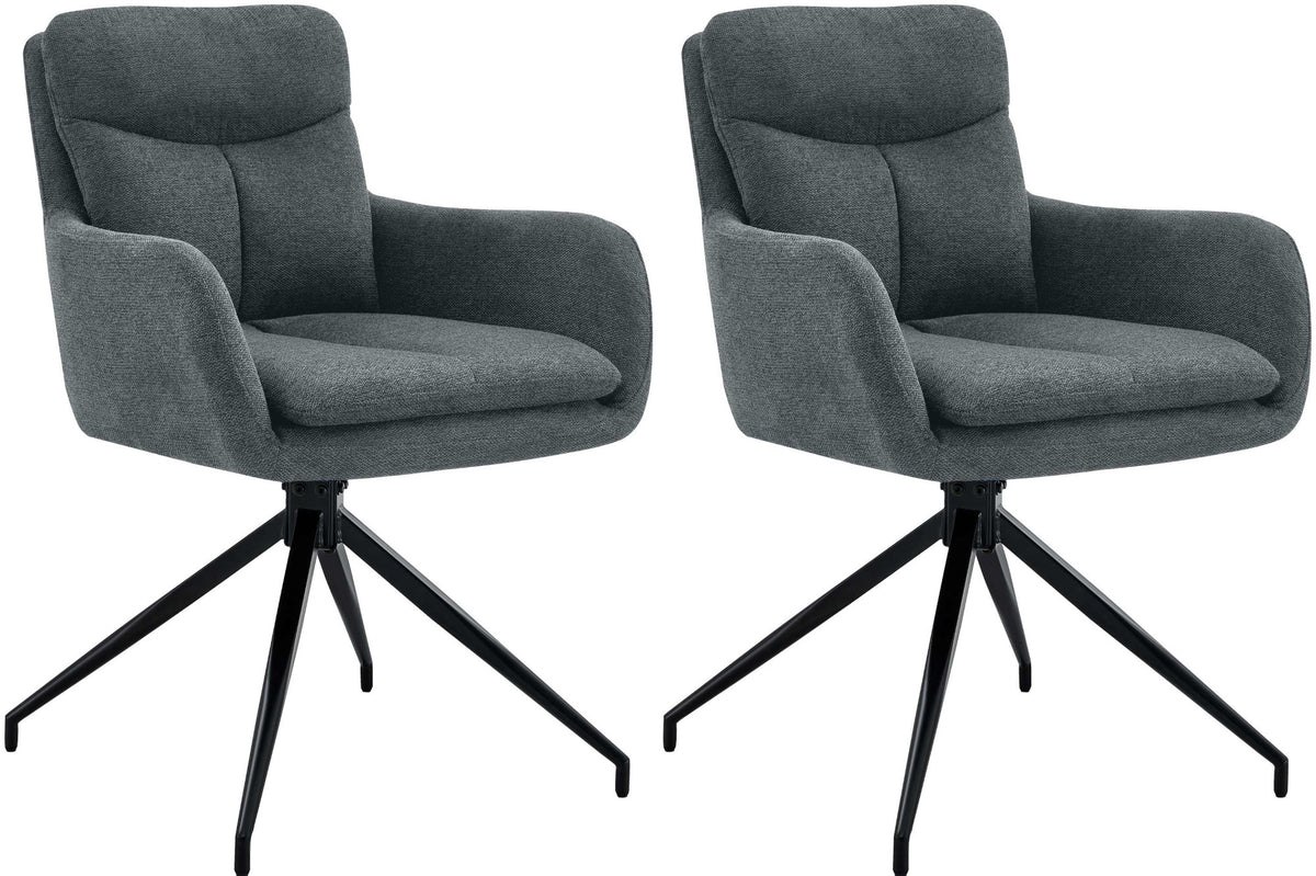 Set van 2 eetkamerstoelen Somers met stoffen bekleding