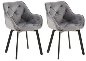 Set van 2 draaibare eetkamerstoelen Antigo met fluwelen bekleding