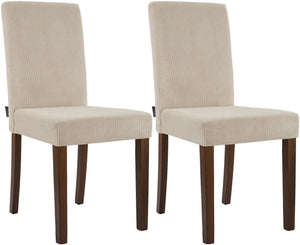 Set van 2 eetkamerstoelen Ina met ribfluwelen bekleding