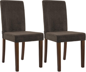 Set van 2 eetkamerstoelen Ina met ribfluwelen bekleding