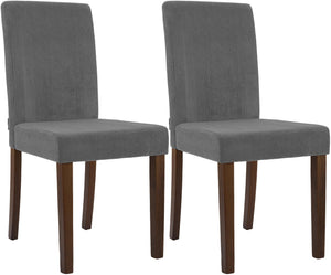 Set van 2 eetkamerstoelen Ina met ribfluwelen bekleding