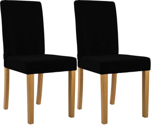 Set van 2 eetkamerstoelen Ina met ribfluwelen bekleding
