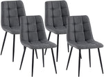 Set van 4 eetkamerstoelen Asti met stoffen bekleding