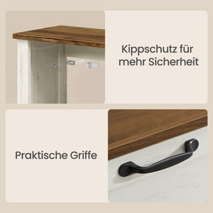 Schoenenkast Met 4 Kantelvakken - Smal En Vrijstaand - Voor Hal En Entree