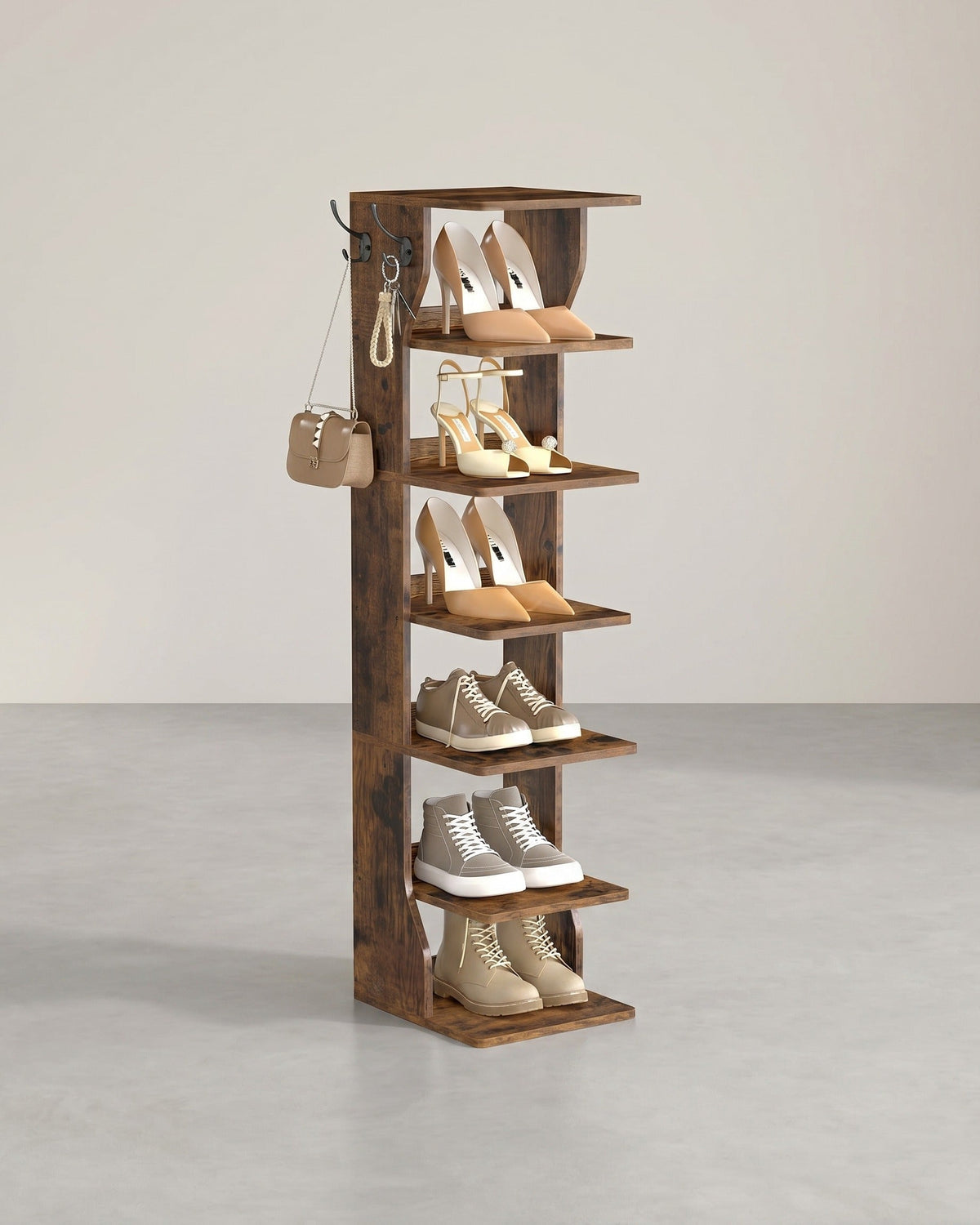 Schoenenrek Smal – 7 Planken – Vrijstaand – Ruimtebesparend