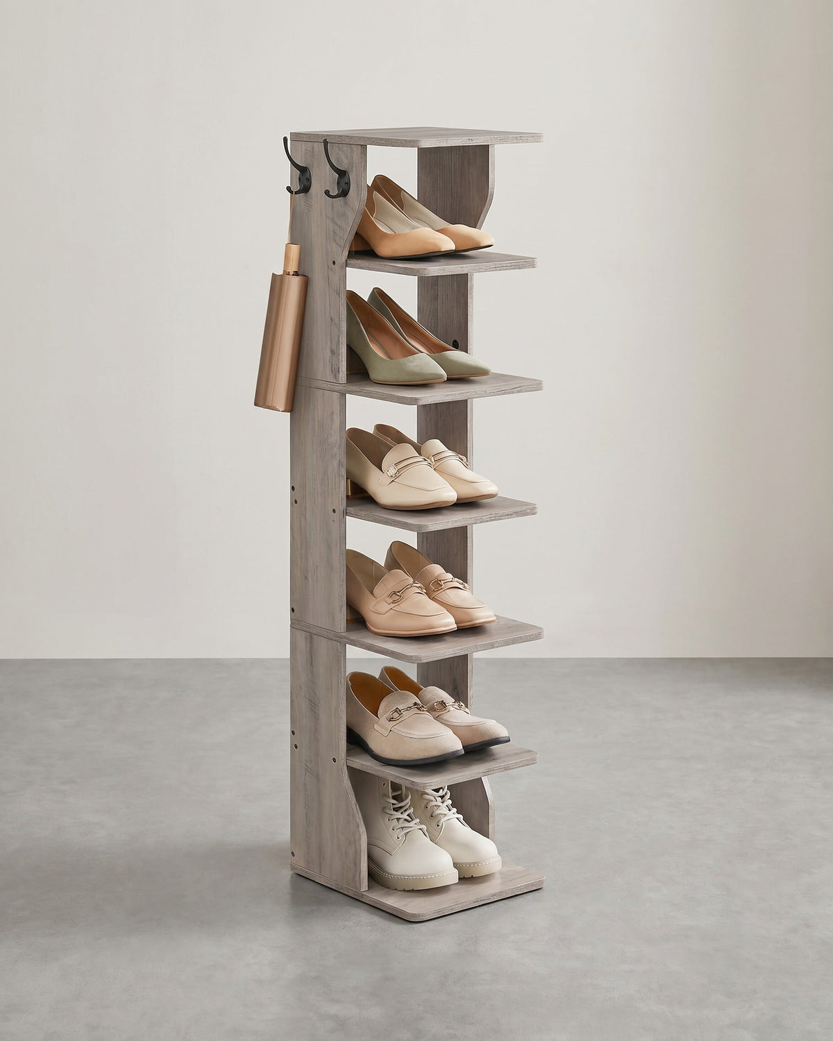 Schoenenrek Smal – 7 Planken – Vrijstaand – Ruimtebesparend