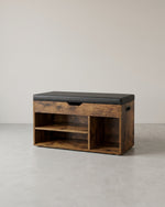 Schoenenbank met Opbergruimte – Schoenenrek met Kussen – Opbergbank voor Hal – 80 x 30 x 44 cm