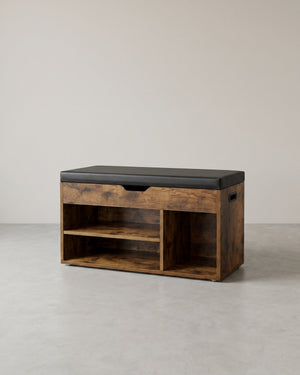 Schoenenbank met Opbergruimte – Schoenenrek met Kussen – Opbergbank voor Hal – 80 x 30 x 44 cm