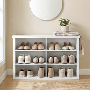 Schoenenbank met 6 Vakken – Zitbank met Opbergruimte – Voor Hal en Entree