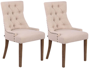 Set van 2 eetkamerstoelen Aberdeen stof