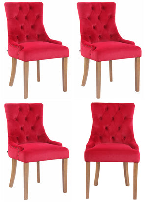 Set van 4 eetkamerstoelen Aberdeen fluweel