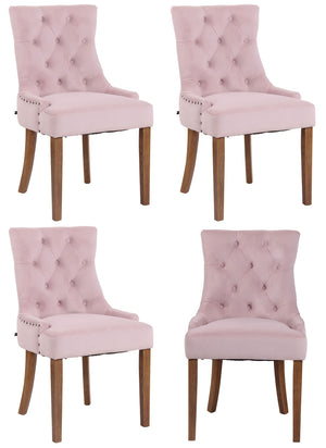 Set van 4 eetkamerstoelen Aberdeen fluweel