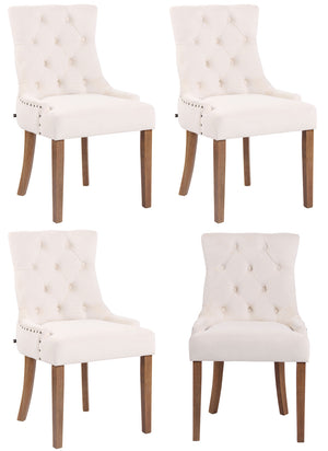 Set van 4 eetkamerstoelen Aberdeen fluweel