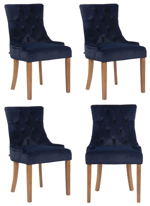 Set van 4 eetkamerstoelen Aberdeen fluweel