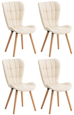 Set van 4 eetkamerstoelen Elda kunstleer