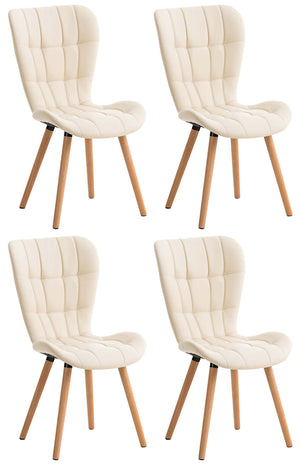 Set van 4 eetkamerstoelen Elda kunstleer