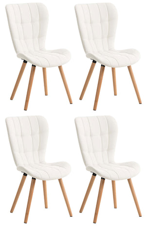 Set van 4 eetkamerstoelen Elda kunstleer