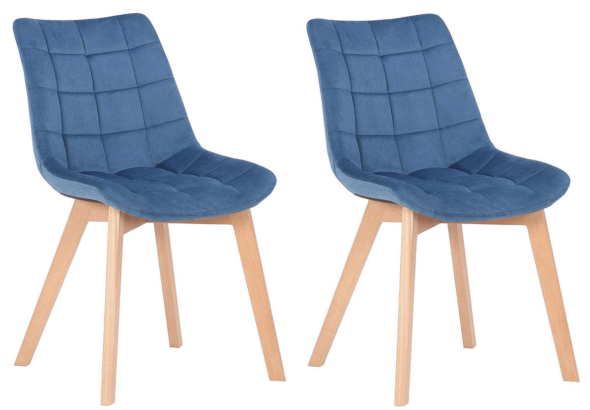 Set van 2 eetkamerstoelen Passaic fluweel