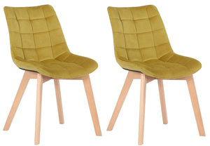Set van 2 eetkamerstoelen Passaic fluweel
