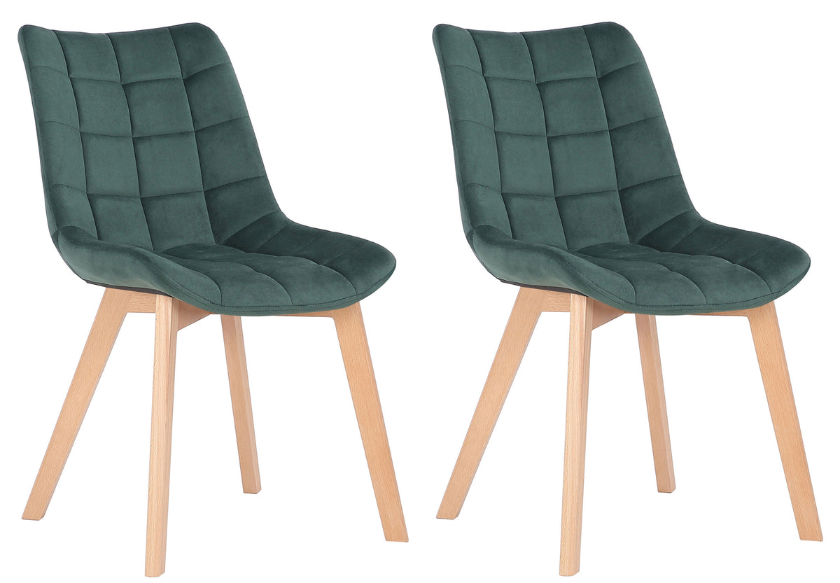 Set van 2 eetkamerstoelen Passaic fluweel
