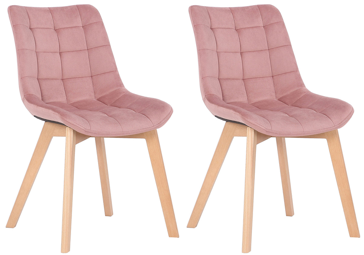 Set van 2 eetkamerstoelen Passaic fluweel