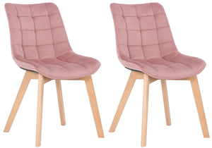 Set van 2 eetkamerstoelen Passaic fluweel