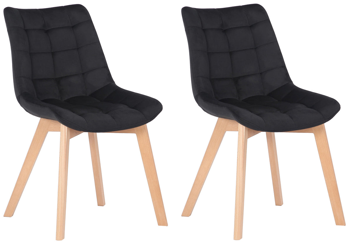 Set van 2 eetkamerstoelen Passaic fluweel