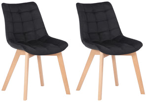 Set van 2 eetkamerstoelen Passaic fluweel