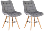 Set van 2 eetkamerstoelen Leni fluweel