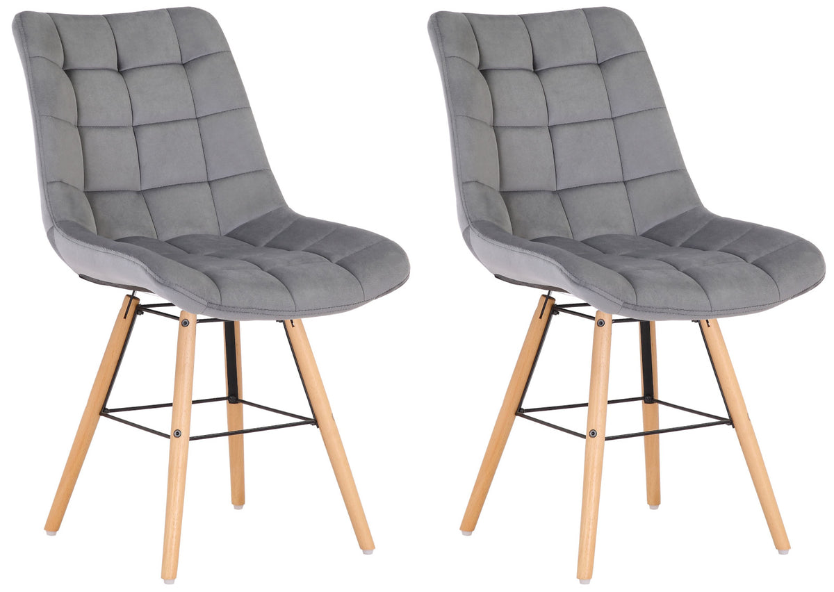 Set van 2 eetkamerstoelen Leni fluweel