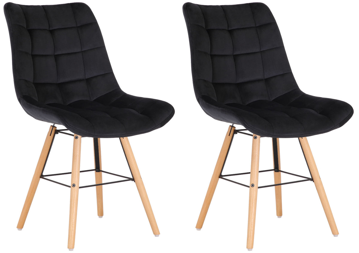Set van 2 eetkamerstoelen Leni fluweel