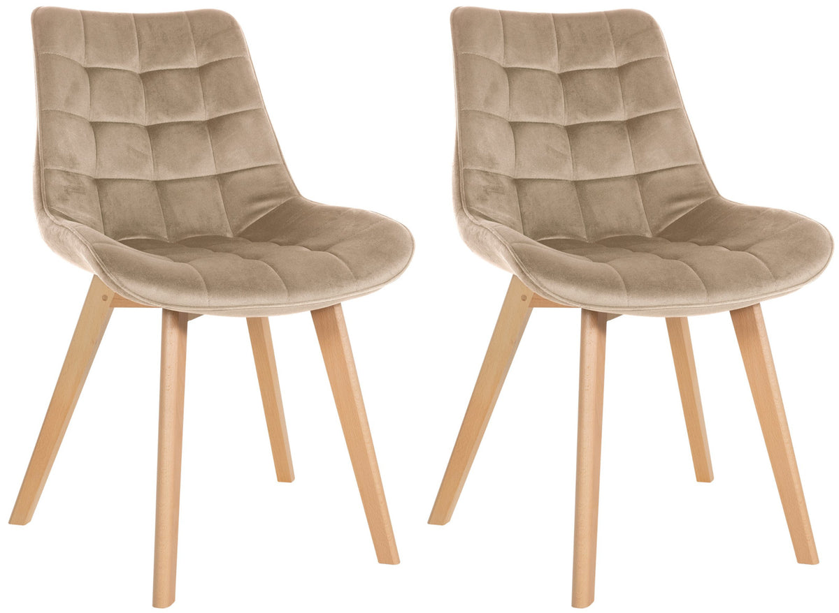 Set van 2 stoelen Brook fluweel