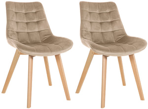 Set van 2 stoelen Brook fluweel