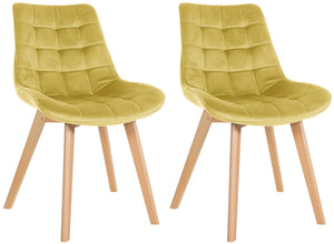 Set van 2 stoelen Brook fluweel
