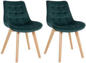 Set van 2 stoelen Brook fluweel
